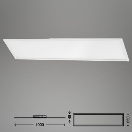 Brilo - LED Димируем плафон SLIM LED/24W/230V 3000-6500K 100x25 см + дистанционно управление