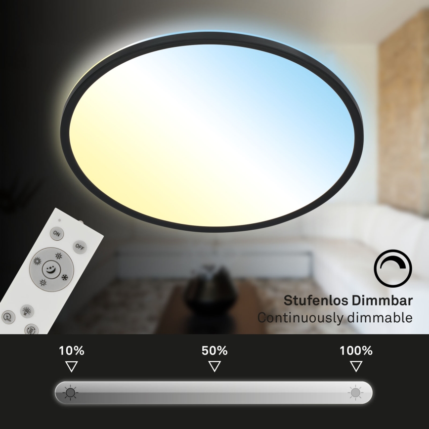 Brilo - LED Димируем плафон SLIM LED/31W/230V 2700-6500K + дистанционно управление