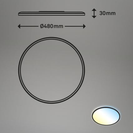 Brilo - LED Димируем плафон SLIM LED/31W/230V 2700-6500K + дистанционно управление