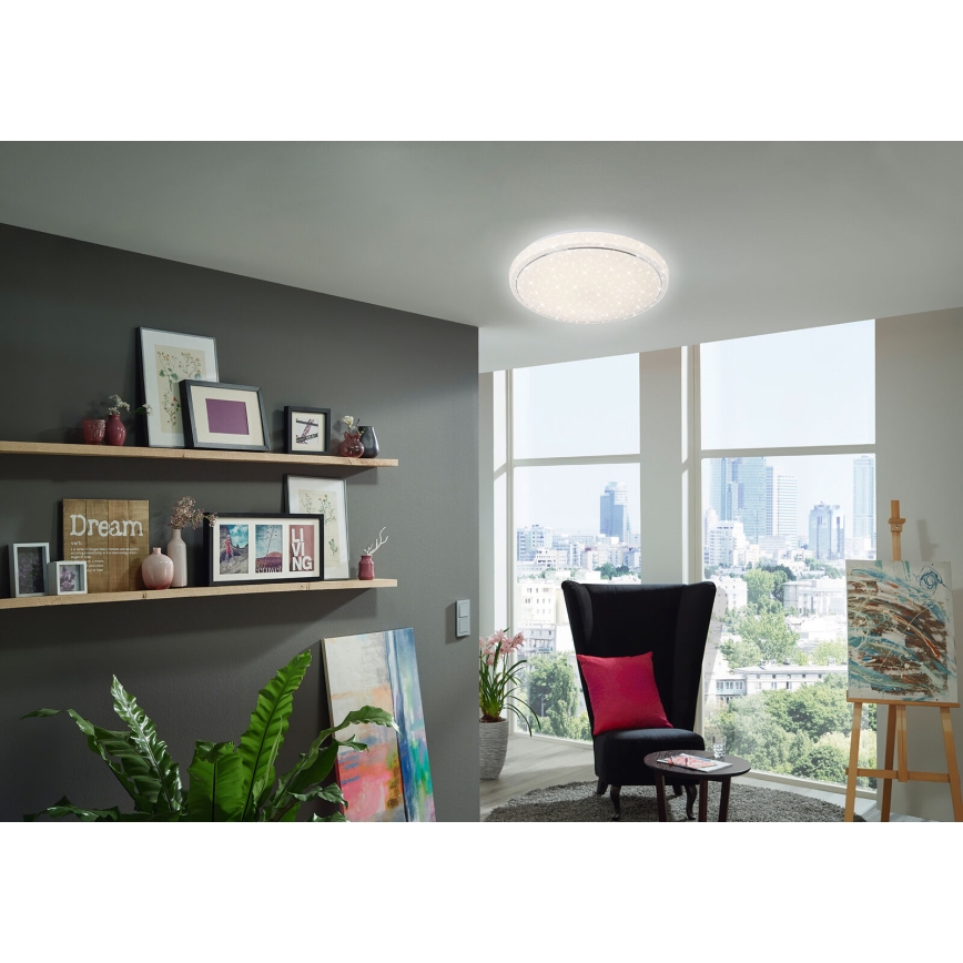 Brilo - LED Димируем плафон STARRY SKY LED/18W/230V 3000-6500K + дистанционно управление