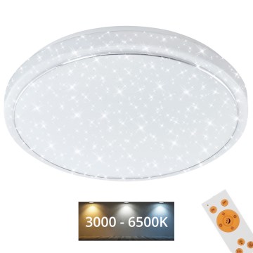 Brilo - LED Димируем плафон STARRY SKY LED/18W/230V 3000-6500K + дистанционно управление