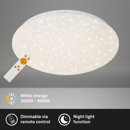 Brilo - LED Димируем плафон STARRY SKY LED/22W/230V 3000-6000K + дистанционно управление