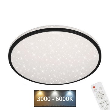 Brilo - LED Димируем плафон STARRY SKY LED/24W/230V 3000-6000K + дистанционно управление