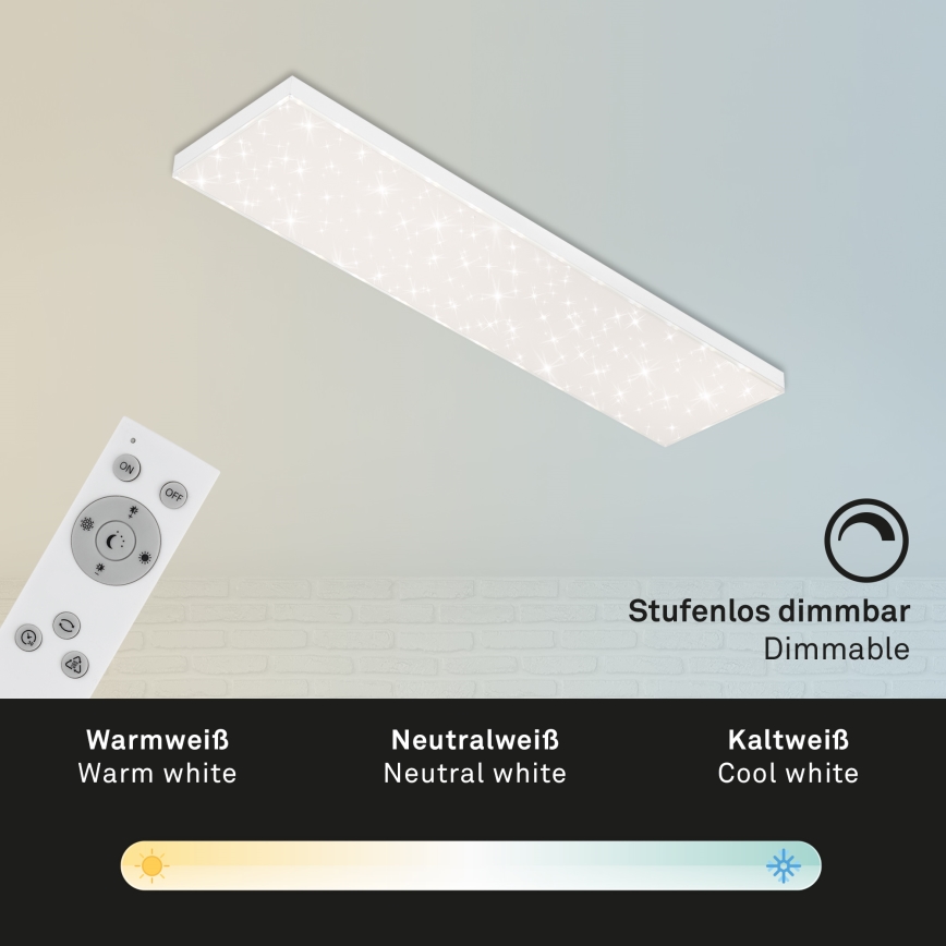 Brilo - LED Димируем плафон STARRY SKY LED/24W/230V 3000-6500K + дистанционно управление