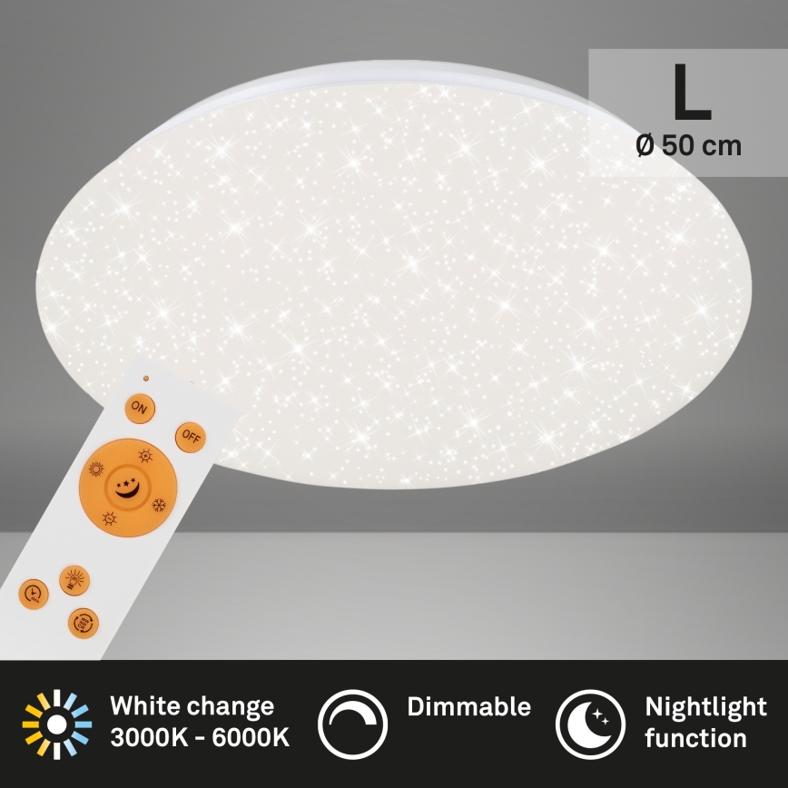 Brilo - LED Димируем плафон STARRY SKY LED/40W/230V 3000-6000K + дистанционно управление