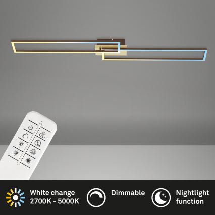 Brilo - LED Димируем полилей за повърхностен монтаж FRAME 2xLED/20W/230V 2700-5000K + дистанционно управление