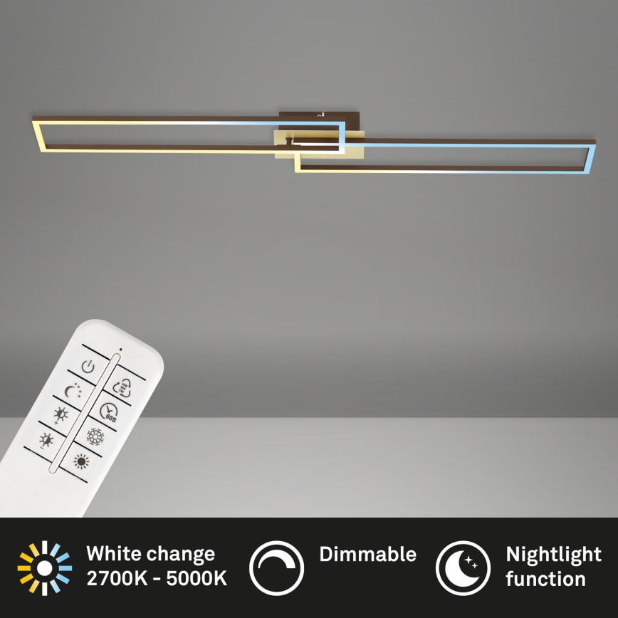Brilo - LED Димируем полилей за повърхностен монтаж FRAME 2xLED/20W/230V 2700-5000K + дистанционно управление