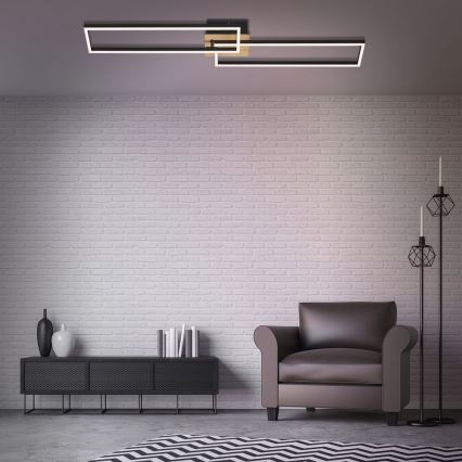 Brilo - LED Димируем полилей за повърхностен монтаж FRAME 2xLED/20W/230V 2700-5000K + дистанционно управление