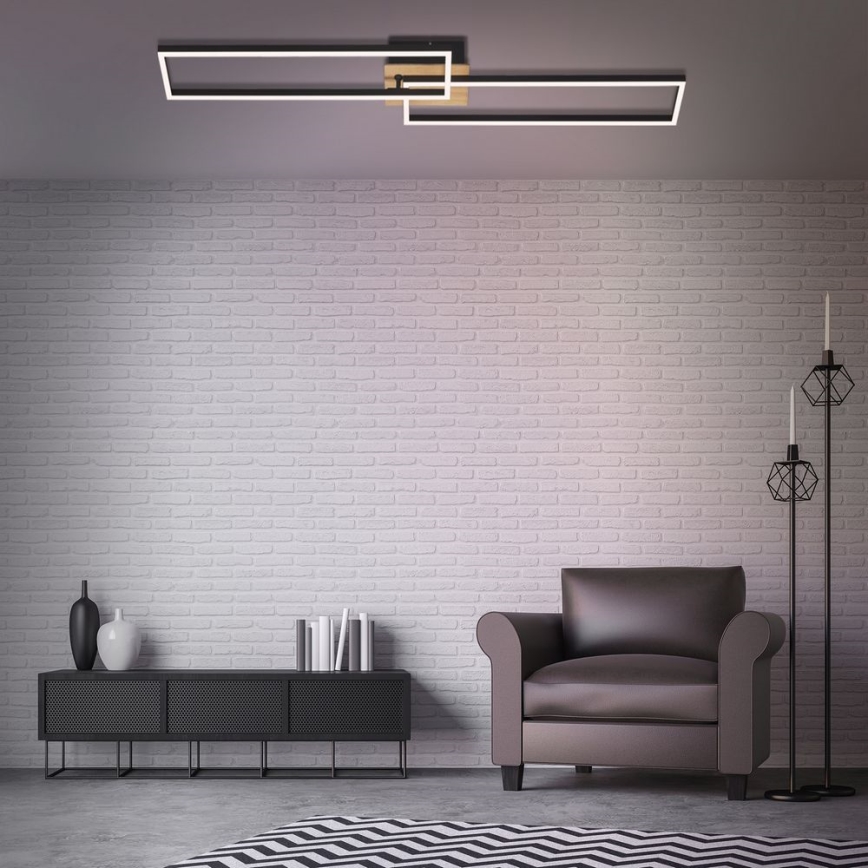 Brilo - LED Димируем полилей за повърхностен монтаж FRAME 2xLED/20W/230V 2700-5000K + дистанционно управление