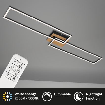 Brilo - LED Димируем полилей за повърхностен монтаж FRAME 2xLED/20W/230V 2700-5000K + дистанционно управление