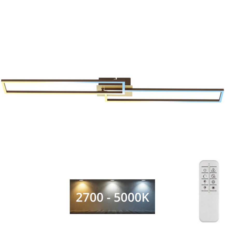 Brilo - LED Димируем полилей за повърхностен монтаж FRAME 2xLED/20W/230V 2700-5000K + дистанционно управление