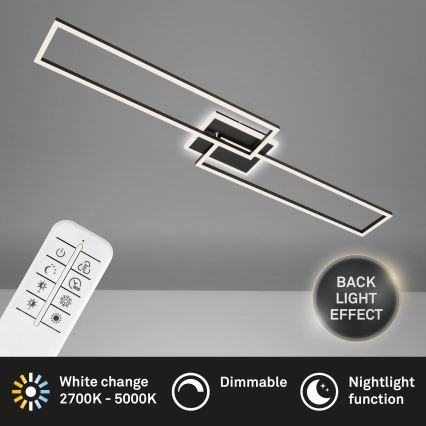 Brilo - LED Димируем полилей за повърхностен монтаж FRAME 2xLED/20W/230V 2700-6500K + дистанционно управление