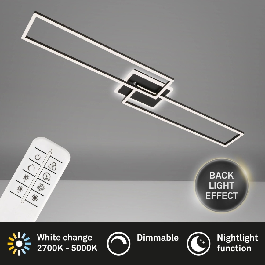 Brilo - LED Димируем полилей за повърхностен монтаж FRAME 2xLED/20W/230V 2700-6500K + дистанционно управление