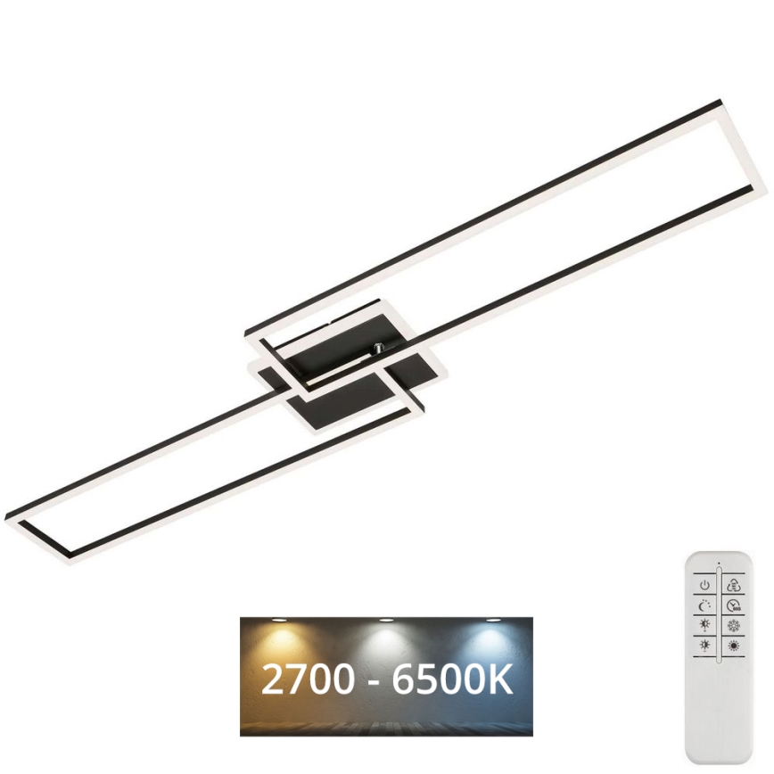 Brilo - LED Димируем полилей за повърхностен монтаж FRAME 2xLED/20W/230V 2700-6500K + дистанционно управление
