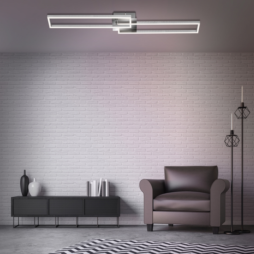 Brilo - LED Димируем полилей за повърхностен монтаж FRAME 2xLED/20W/230V 2700-5000K + дистанционно управление