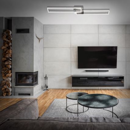 Brilo - LED Димируем полилей за повърхностен монтаж FRAME 2xLED/20W/230V 2700-5000K + дистанционно управление