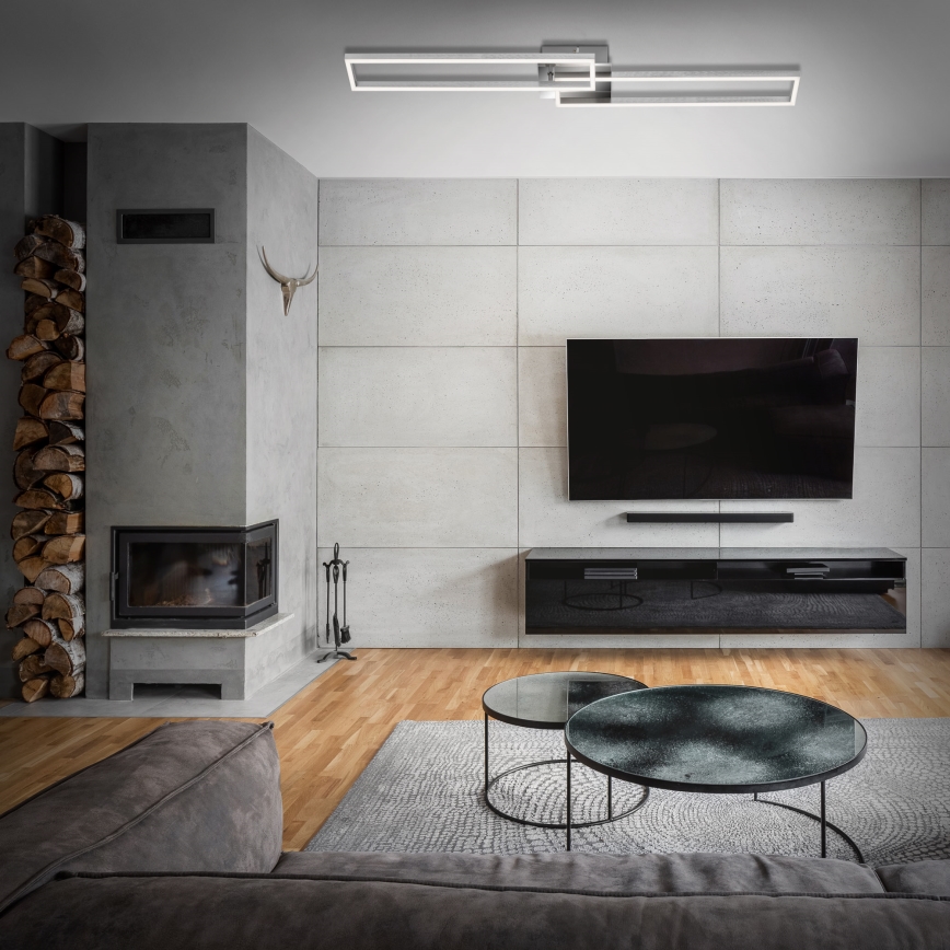 Brilo - LED Димируем полилей за повърхностен монтаж FRAME 2xLED/20W/230V 2700-5000K + дистанционно управление