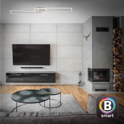 Brilo - LED Димируем полилей за повърхностен монтаж FRAME 2xLED/20W/230V 2700-6500K Wi-Fi Tuya + дистанционно управление