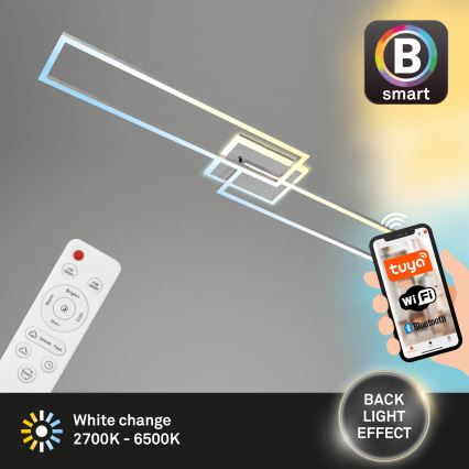 Brilo - LED Димируем полилей за повърхностен монтаж FRAME 2xLED/20W/230V 2700-6500K Wi-Fi Tuya + дистанционно управление