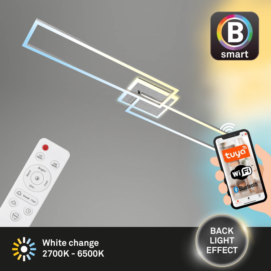 Brilo - LED Димируем полилей за повърхностен монтаж FRAME 2xLED/20W/230V 2700-6500K Wi-Fi Tuya + дистанционно управление
