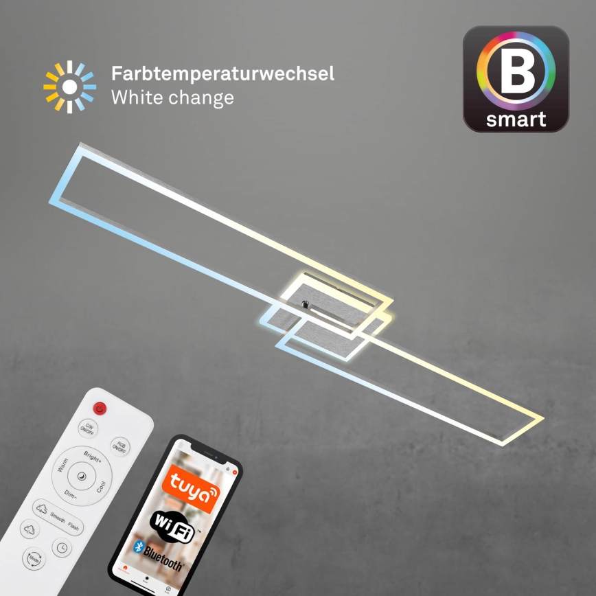 Brilo - LED Димируем полилей за повърхностен монтаж FRAME 2xLED/20W/230V 2700-6500K Wi-Fi Tuya + дистанционно управление