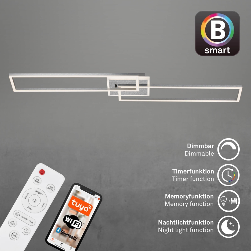 Brilo - LED Димируем полилей за повърхностен монтаж FRAME 2xLED/20W/230V 2700-6500K Wi-Fi Tuya + дистанционно управление