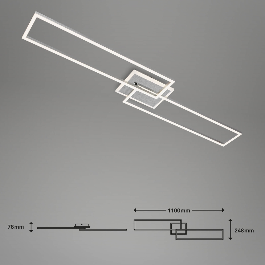 Brilo - LED Димируем полилей за повърхностен монтаж FRAME 2xLED/20W/230V 2700-6500K Wi-Fi Tuya + дистанционно управление