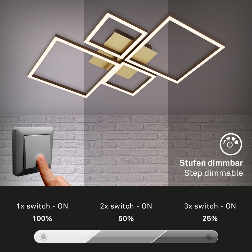 Brilo - LED Димируем полилей за повърхностен монтаж FRAME LED/44W/230V