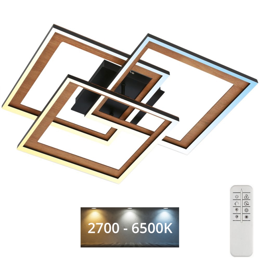 Brilo - LED Димируем полилей за повърхностен монтаж FRAME LED/45W/230V 2700-6500K + дистанционно управление