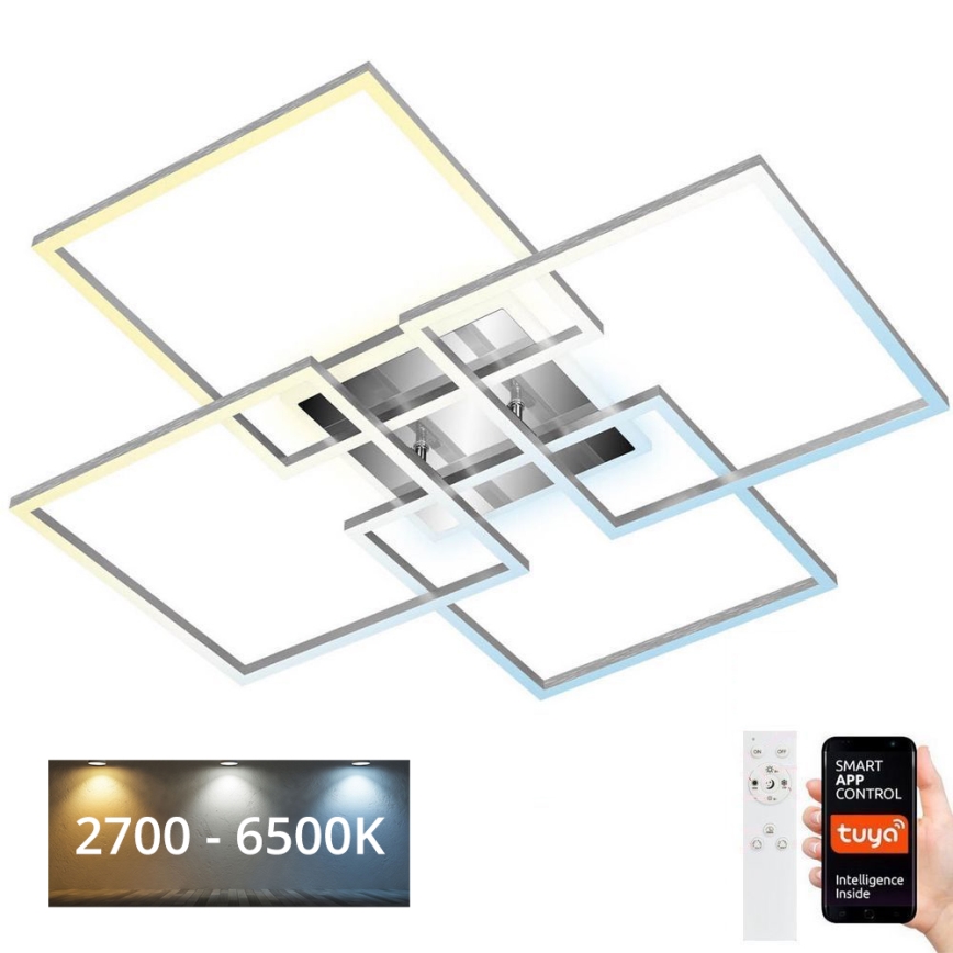 Brilo - LED Димируем полилей за повърхностен монтаж FRAME LED/50W/230V 2700-6500K Wi-Fi Tuya + дистанционно управление