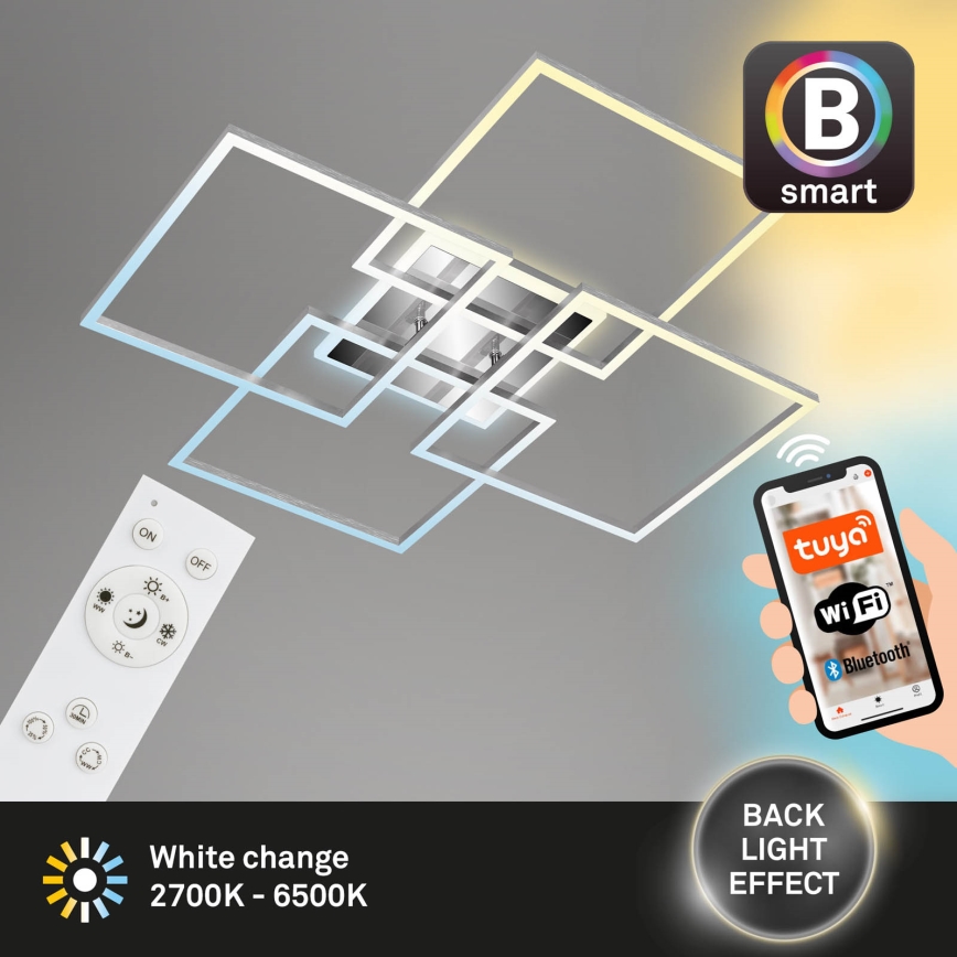 Brilo - LED Димируем полилей за повърхностен монтаж FRAME LED/50W/230V 2700-6500K Wi-Fi Tuya + дистанционно управление