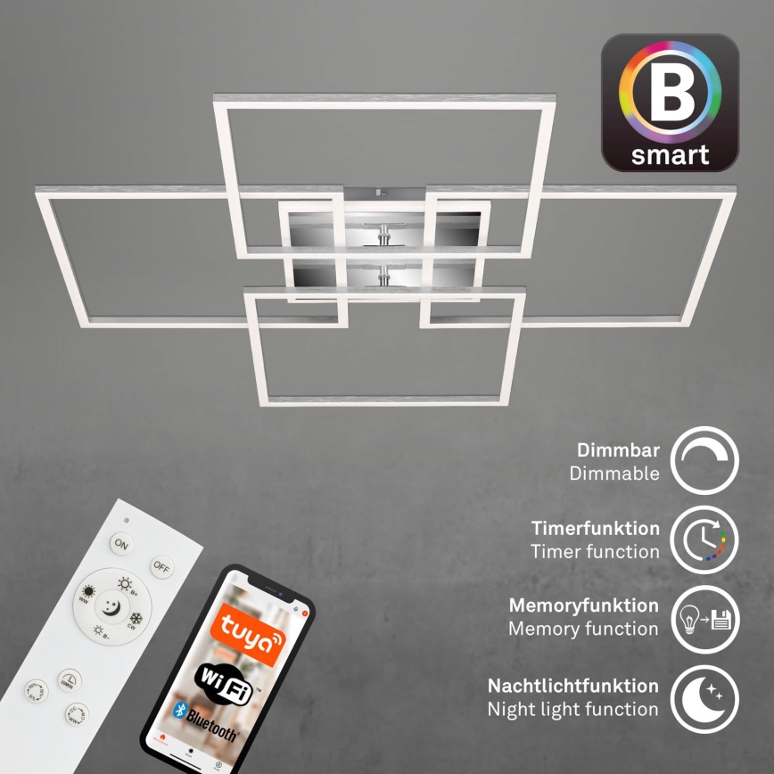 Brilo - LED Димируем полилей за повърхностен монтаж FRAME LED/50W/230V 2700-6500K Wi-Fi Tuya + дистанционно управление