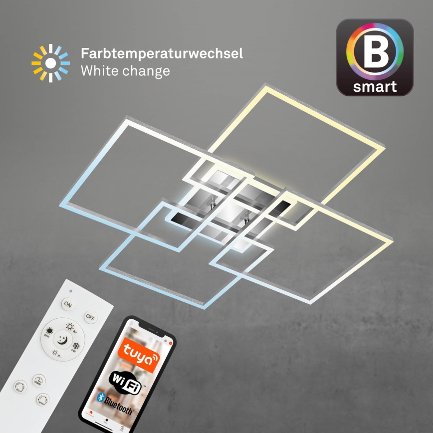 Brilo - LED Димируем полилей за повърхностен монтаж FRAME LED/50W/230V 2700-6500K Wi-Fi Tuya + дистанционно управление