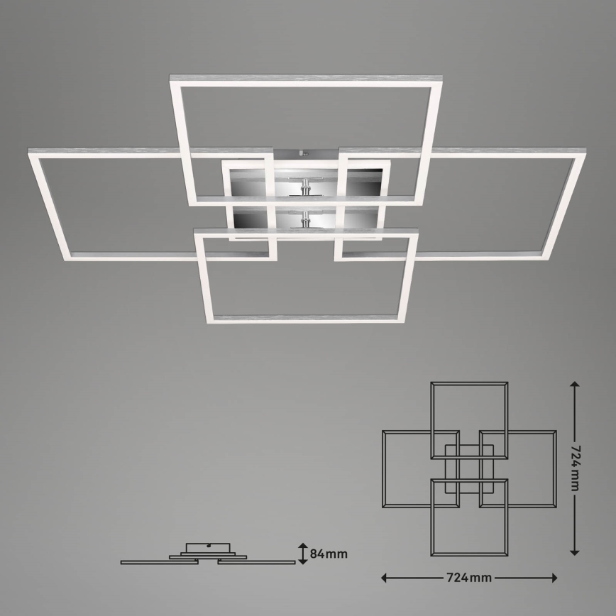 Brilo - LED Димируем полилей за повърхностен монтаж FRAME LED/50W/230V 2700-6500K Wi-Fi Tuya + дистанционно управление