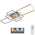 Brilo - LED Димируем полилей за повърхностен монтаж FRAME LED/51W/230V 2700-5000K кафяв/златист + дистанционно управление