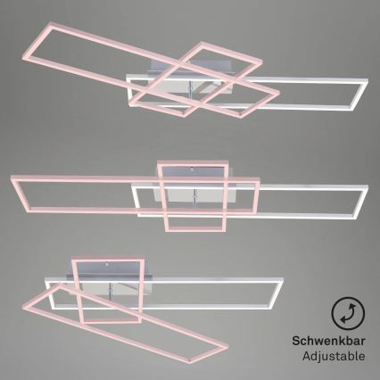 Brilo - LED Димируем полилей за повърхностен монтаж FRAME LED/51W/230V 2700-5000K матов хром + дистанционно управление