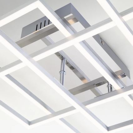 Brilo - LED Димируем полилей за повърхностен монтаж FRAME LED/51W/230V 2700-5000K матов хром + дистанционно управление