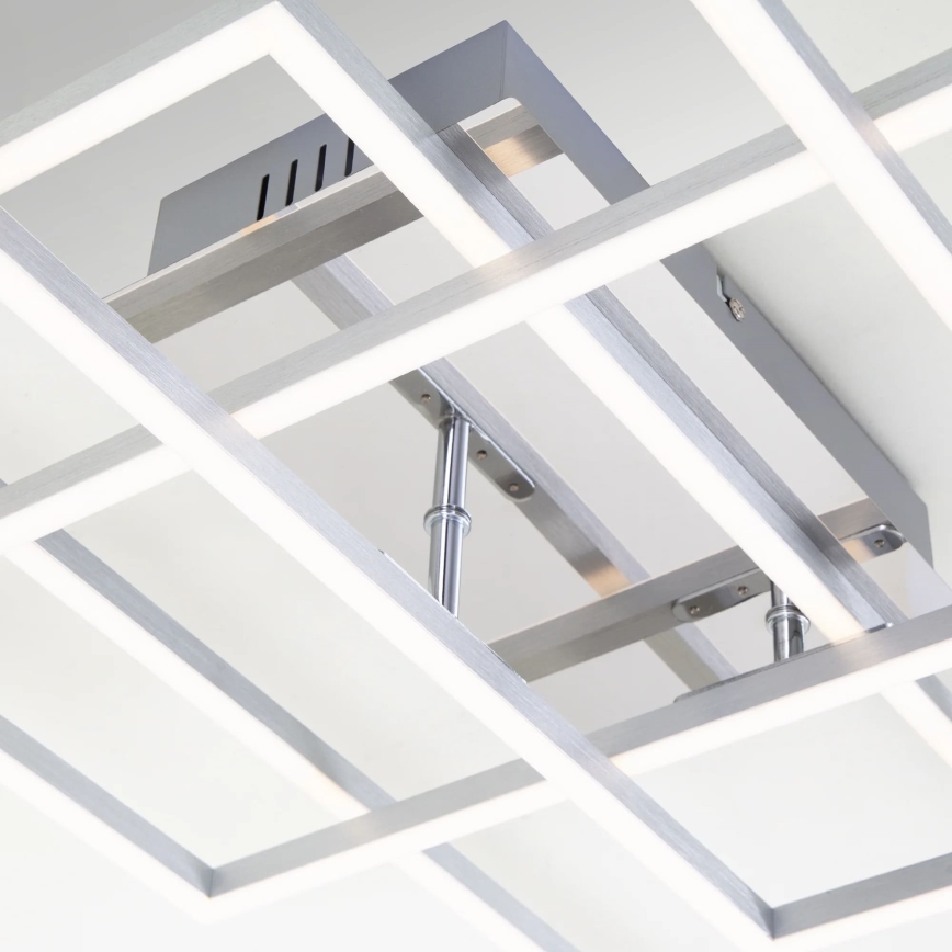 Brilo - LED Димируем полилей за повърхностен монтаж FRAME LED/51W/230V 2700-5000K матов хром + дистанционно управление