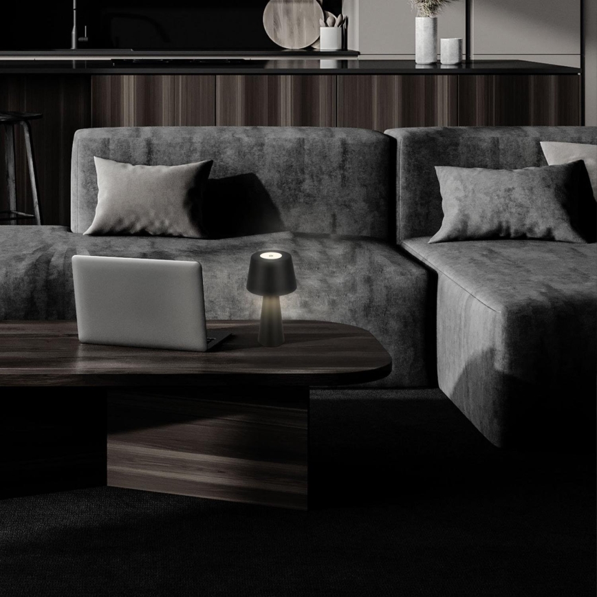 Brilo - LED Димируема акумулаторна екстериорна настолна лампа LED/3,5W/5V IP44 черен