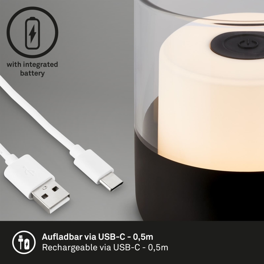 Brilo - LED димируема презареждаема настолна лампа за външна употреба LILET LED/2W/5V IP44
