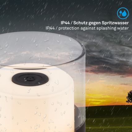 Brilo - LED димируема презареждаема настолна лампа за външна употреба LILET LED/2W/5V IP44