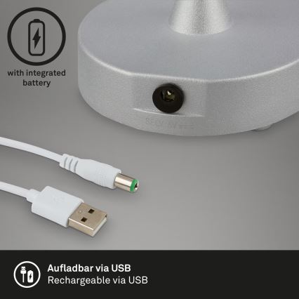 Brilo - LED димируема външна презареждаема настолна лампа OLANA LED/3W/5V IP44