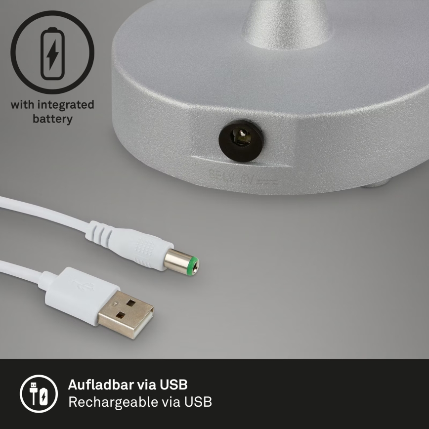 Brilo - LED димируема външна презареждаема настолна лампа OLANA LED/3W/5V IP44