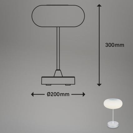 Brilo - LED димируема външна презареждаема настолна лампа OLANA LED/3W/5V IP44