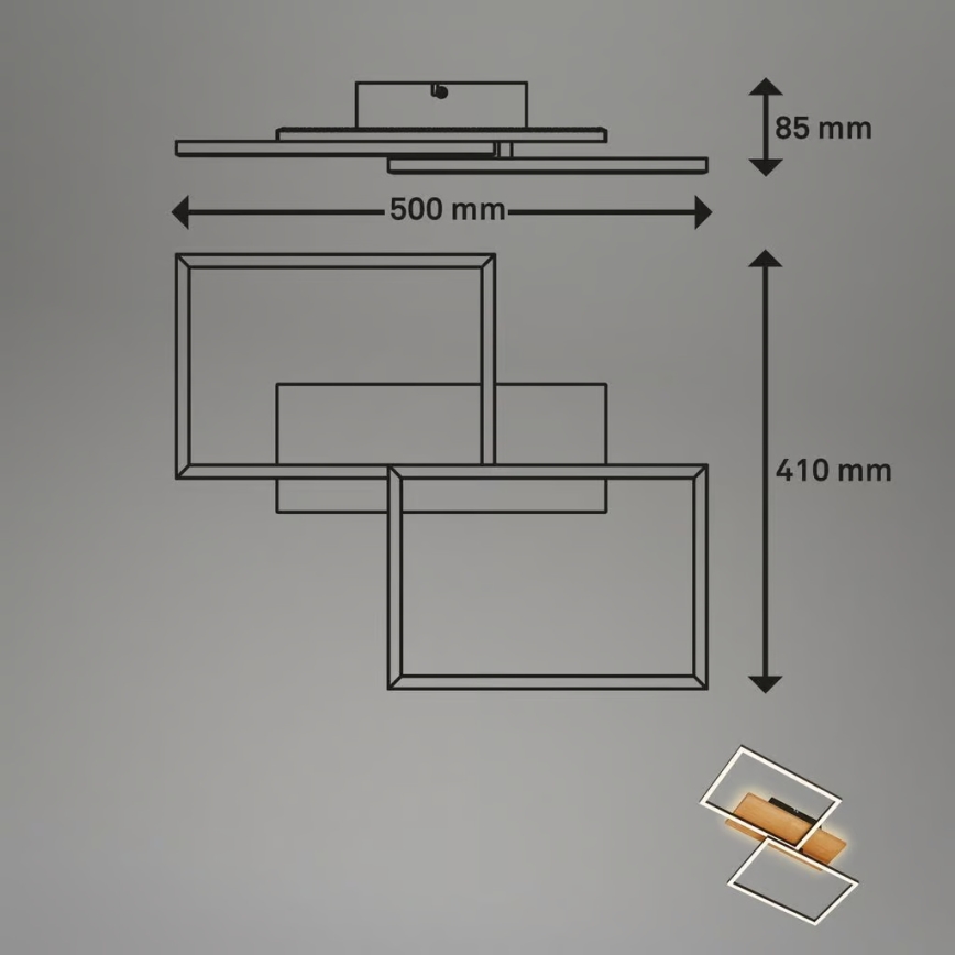 Brilo - LED димируемо таванно осветително тяло CORNICE LED/30W/230V 3000K