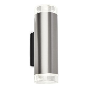 Brilo - LED Екстериорен аплик 2xGU10/4,7W/230V IP44 4000K матов хром