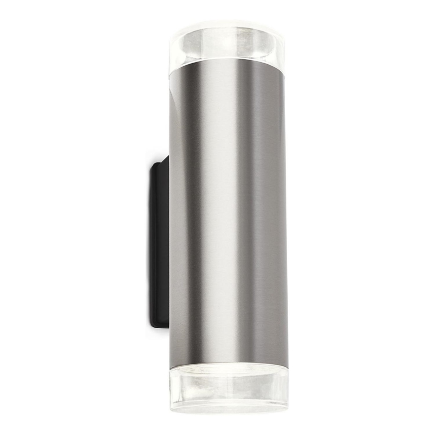 Brilo - LED Екстериорен аплик 2xGU10/4,7W/230V IP44 4000K матов хром
