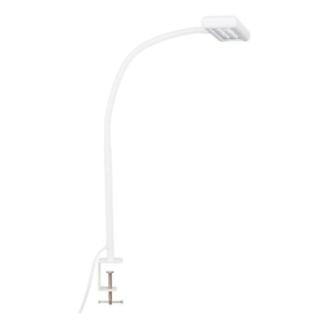 Brilo - LED Гъвкава настолна лампа с щипка TRASNA LED/7,5W/230V бял