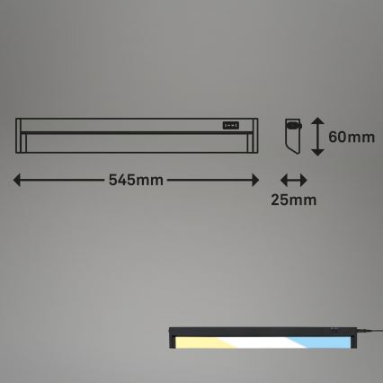 Brilo - LED Лампа за под кухненски шкаф LED/6,5W/230V 2700/4000/6500K