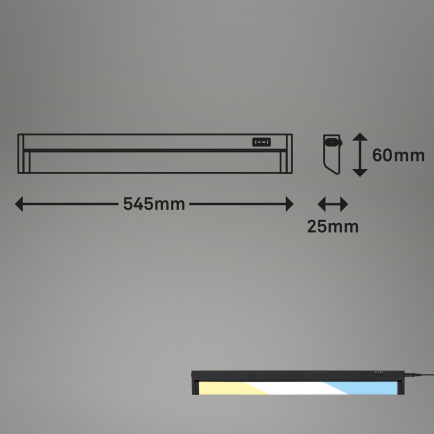Brilo - LED Лампа за под кухненски шкаф LED/6,5W/230V 2700/4000/6500K
